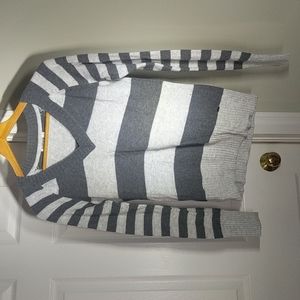 Grey Striped Sweater